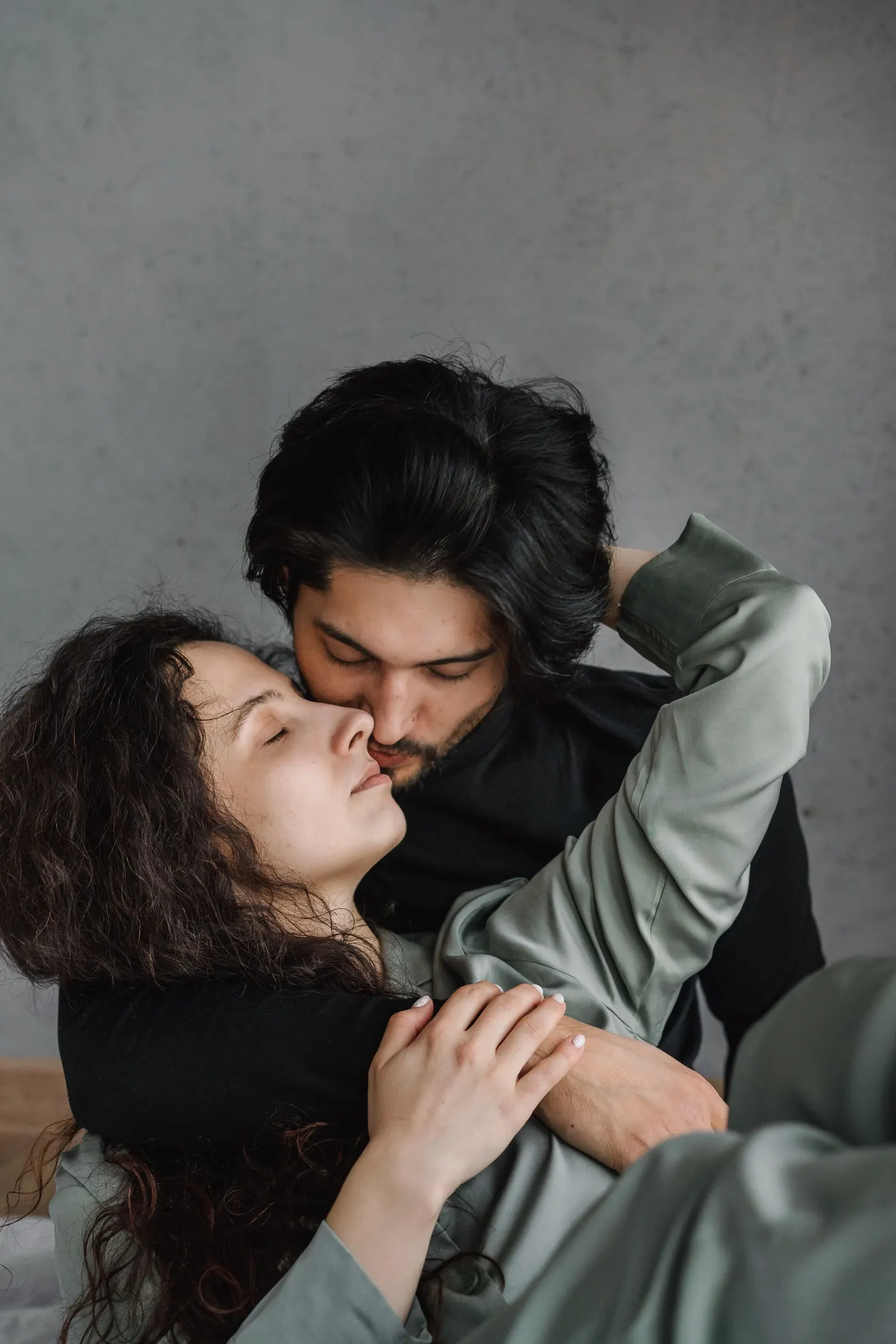 Couple in a close embrace